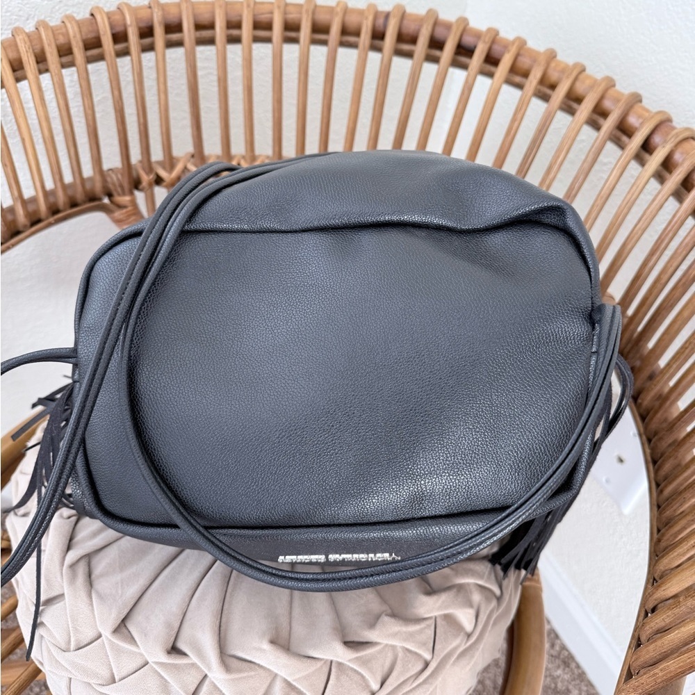 Victoria’s Secret Drawstring Black Fringe Backpack - Picture 5 of 7